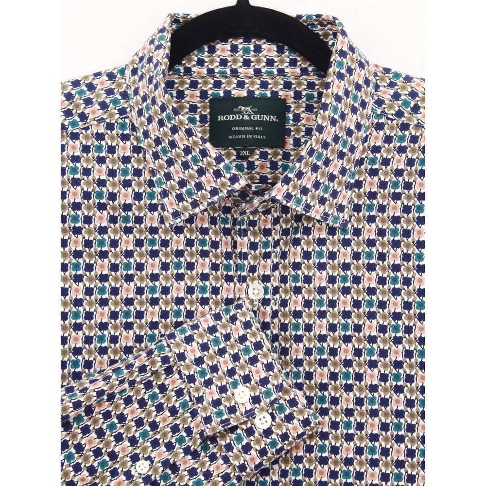 Rodd & Gunn Mens Shirt 2XL Original Fit Button Down Multi Floral Print